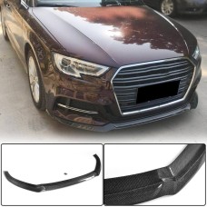 Накладка на передній бампер Lip V1 (для S-Line 2017-2020 HB, Карбон) для Ауди A3 рр