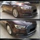 Накладка на передний бампер Lip V1 (для S-Line 2017-2020 HB, Карбон) для Ауди A3