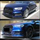 Накладка на передний бампер Lip V4 (для S-Line SD 2017-2020, Карбон) для Ауди A3