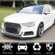 Накладка на передний бампер Lip V3 (для S-Line SD 2017-2020, Карбон) для Ауди A3