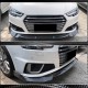 Накладка на передний бампер Lip V1 (для S-Line SD 2015-2019, Карбон) для Ауди A4 B9