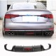 Диффузор заднего бампера V1 (для S-Line SD 2015-2019, Карбон) для Ауди A4 B9