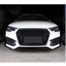 Накладка на передній бампер Lip V2 (для S-Line SD 2015-2019, Карбон) для Ауди A4 B9 рр