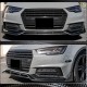Накладка на передний бампер Lip V2 (для S-Line SD 2015-2019, Карбон) для Ауди A4 B9