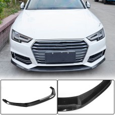 Накладка на передній бампер Lip V4 (для S-Line SD 2015-2019, Карбон) для Ауди A4 B9 рр