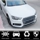 Накладка на передний бампер Lip V4 (для S-Line SD 2015-2019, Карбон) для Ауди A4 B9