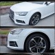 Накладка на передний бампер Lip V4 (для S-Line SD 2015-2019, Карбон) для Ауди A4 B9