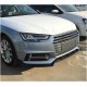 Накладка на передний бампер Lip V5 (для S-Line SD 2015-2019, Карбон) для Ауди A4 B9