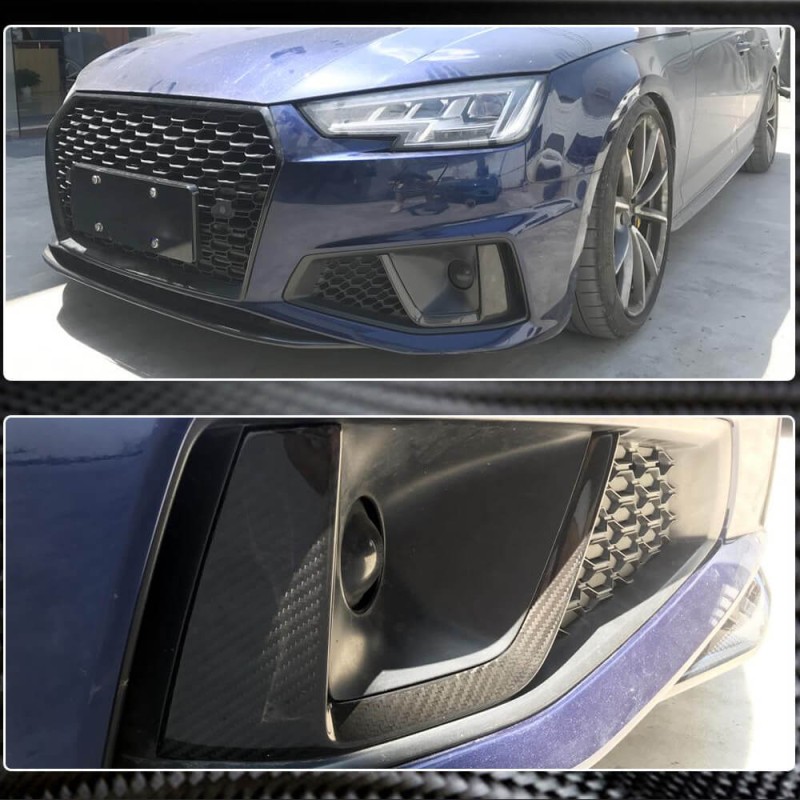Передние воздухозаборники противотуманных фар (Карбон) V2 для Ауди A4 B9 2015-2024 гг Передние воздухозаборники противотуманных фар (Карбон) V2 для Ауди A4 B9 2015-2024 гг