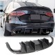 Диффузор заднего бампера V2 (для S4 2009-2012, Карбон) для Ауди A4 B8