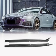 Боковые пороги 2021-2025 V2 (для Sportback, Карбон) для Ауди A5