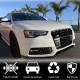 Накладка на передний бампер Lip V1 (для S-Line 2012-2015, Карбон) для Ауди A5
