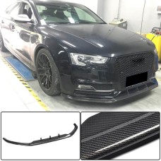 Накладка на передній бампер Lip V4 (для S-Line 2012-2015, Карбон) для Ауди A5 рр