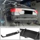 Диффузор заднего бампера V1 (для S-Line 2012-2015, Карбон) для Ауди A5