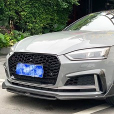 Накладка на передній бампер Lip V2 (для S-Line 2021-2025, Карбон) для Ауди A5 рр