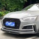 Накладка на передний бампер Lip V2 (для S-Line 2021-2025, Карбон) для Ауди A5