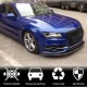 Накладка на передний бампер Lip V2 (для S-Line 2010-2014, Карбон) для Ауди A7
