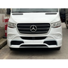 Накладка на передний бампер V2 (под покраску) для Mercedes Sprinter W907/W910 2018- гг
