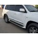Боковые пороги V2 Белый цвет для Lexus LX570 / 450d