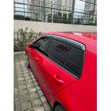 Ветровики с хромом HB (4 шт., Sunplex Steinless) для Volkswagen Golf 6