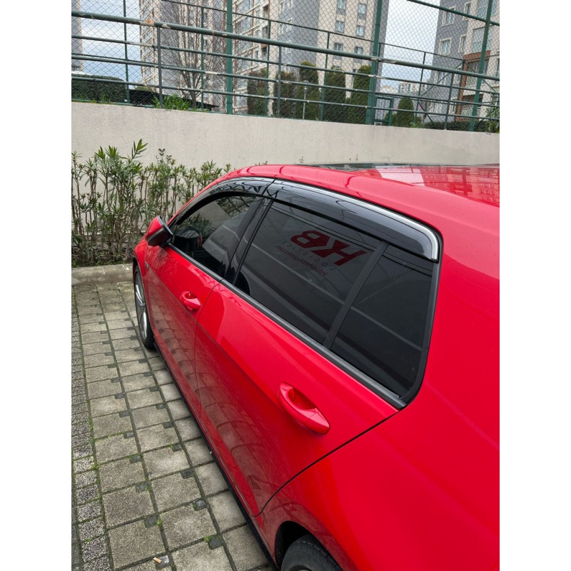 Ветровики с хромом HB (4 шт., Sunplex Steinless) для Volkswagen Golf 6