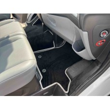 Килимки текстильні Premium (Передні, чорні) для Ford Custom 2013-2022 рр