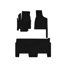 Текстильные Коврики Премиум (2008-2020, 2 Ряда, 8-Местный/Комплектация SXT, Черный) для Dodge Grand Caravan V