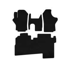 Коврики текстильные Premium (2004-2007, 2 ряда, 8-местный, Черный) для Hyundai H200, H1, Starex