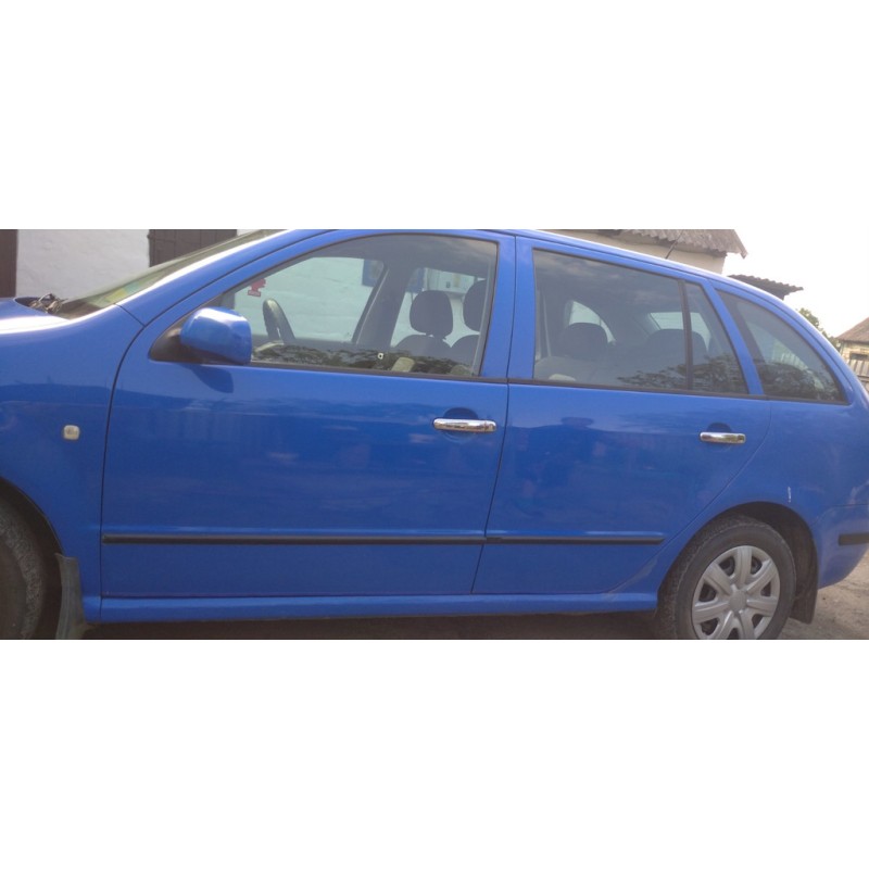 Накладки на ручки (4 шт, нерж) Carmos - Турецька сталь для Skoda Fabia 2000-2007 рр