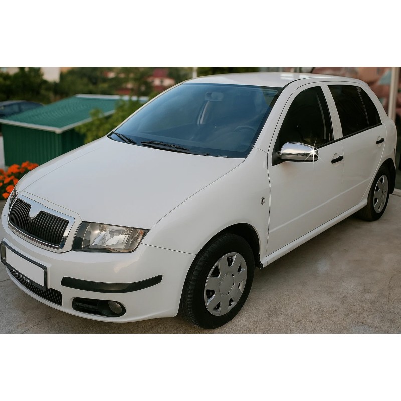 Накладки на дзеркала 2006-2025 (2 шт, нерж.) для Skoda Fabia рр