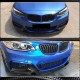 Накладка на передний бампер V3 (для F22/23 M-Sport, Карбон) для BMW 2 серия F22/23 2014-2021 гг