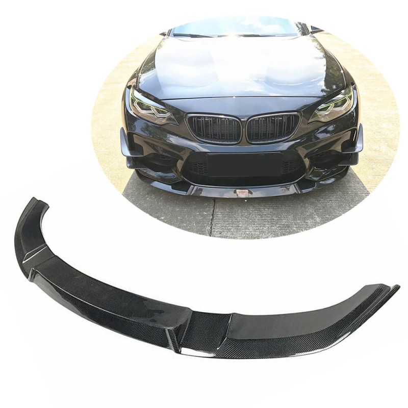 Накладка на передний бампер Карбон V2 (для F87) для BMW 2 серия F22/23 2014-2021 гг