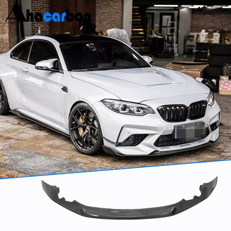 Накладка на передний бампер Lip V2 (для F87 M2 Competition, Карбон) для BMW 2 серия F22/23 2014-2021 гг