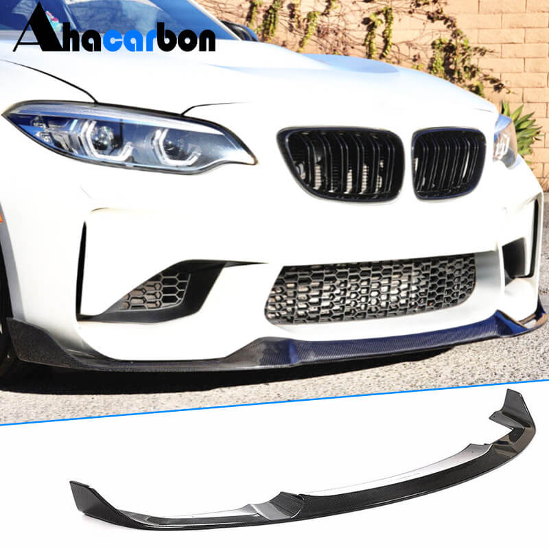 Накладка на передний бампер Lip V9 (для F87, Карбон) для BMW 2 серия F22/23 2014-2021 гг