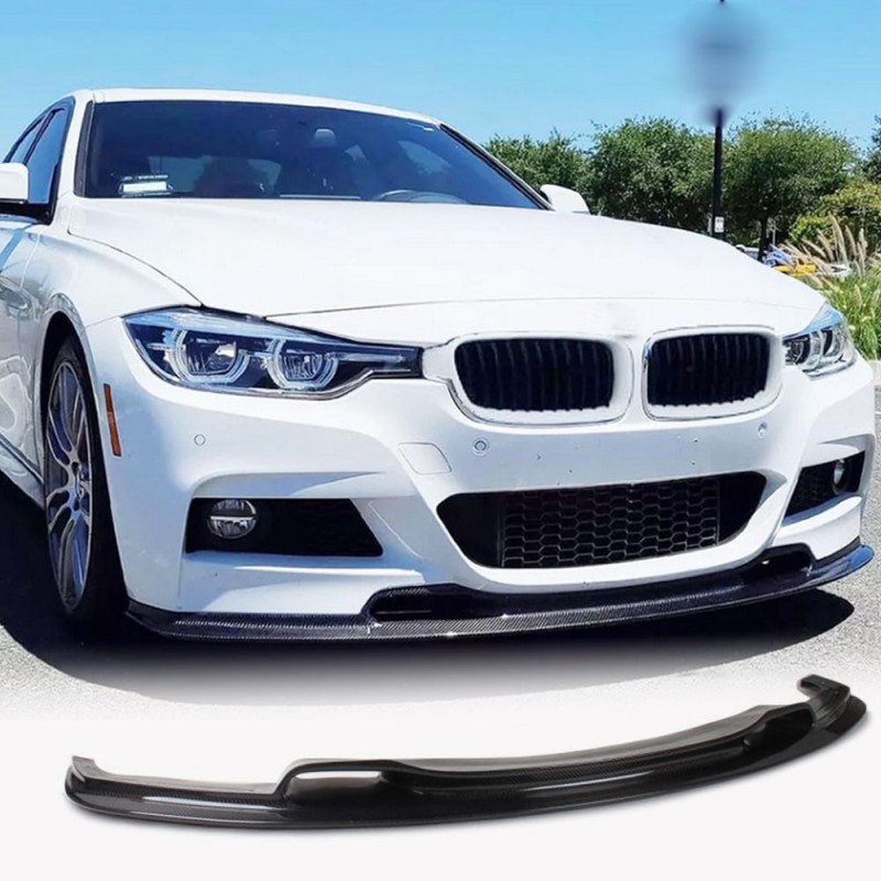 Накладка на передний бампер Карбон V2 (M-Sport) для BMW 3 серия F-30/31/34 2012-2019 гг