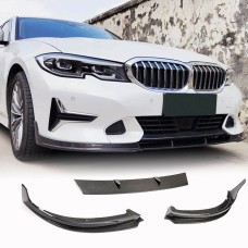Накладка на передний бампер Карбон V2 (2019-2022 Base) для BMW 3 серия G20/21 2018- гг
