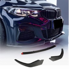 Накладка на передній бампер Карбон V1 (2019-2022 M-Sport) для BMW 3 серія G20/21 2018- рр