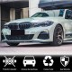 Накладка на передний бампер Карбон V1 (2019-2022 M-Sport) для BMW 3 серия G20/21 2018- гг