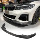 Накладка на передний бампер Карбон V2 (2019-2022 M-Sport) для BMW 3 серия G20/21 2018- гг