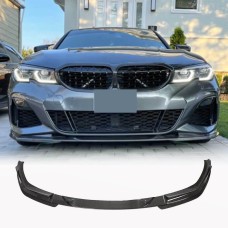 Накладка на передній бампер Lip V7 (для M-Sport 2018-2022, Карбон) для BMW 3 серія G20/21 2018- рр