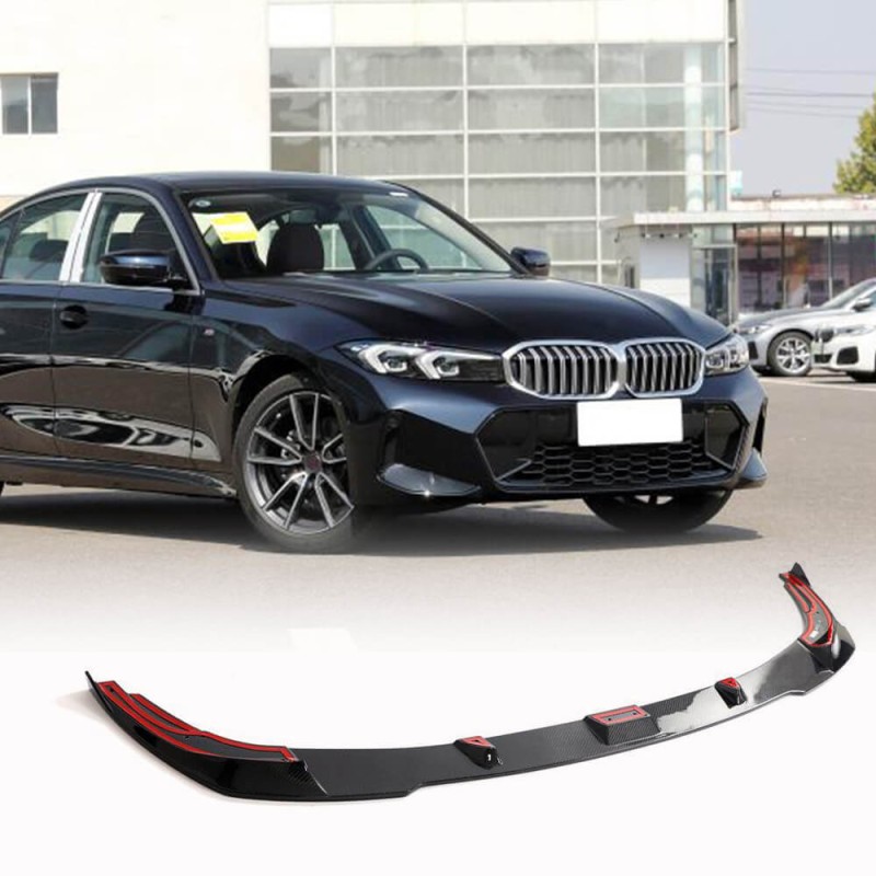 Накладка на передний бампер Карбон V1 (2022-2025 M-Sport) для BMW 3 серия G20/21 2018- гг
