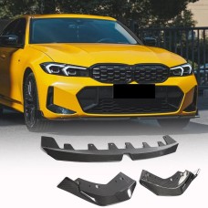Накладка на передний бампер Карбон V3 (2022-2025 M-Sport) для BMW 3 серия G20/21 2018- гг