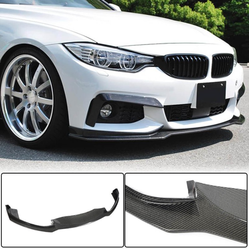 Накладка на передний бампер Карбон V1 (M-Sport) для BMW 4 серия F-32 2012-2020 гг