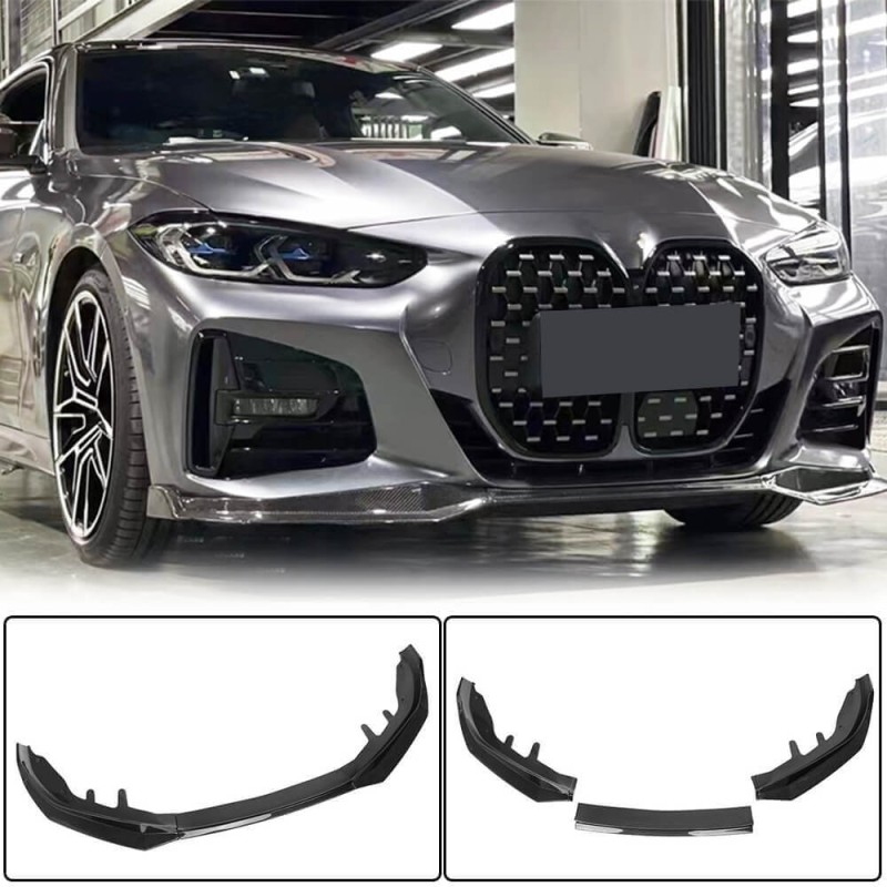 Накладка на передний бампер Карбон V1 (M-Sport) для BMW 4 серия G22/23/26 2020- гг
