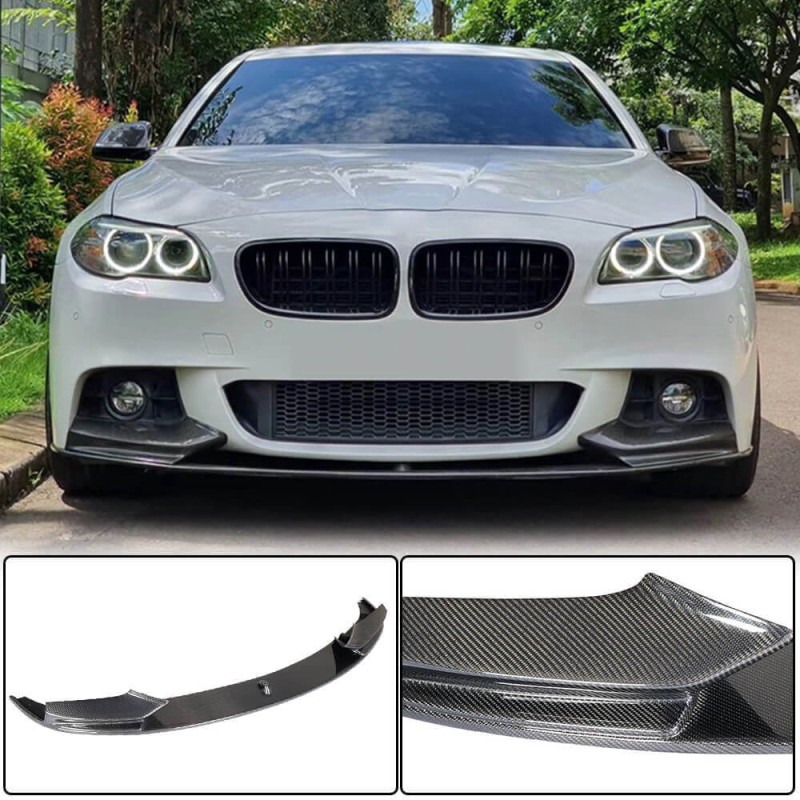 Накладка на передний бампер Карбон V3 (M-Sport) для BMW 5 серия F-10/11/07 2010-2016 гг
