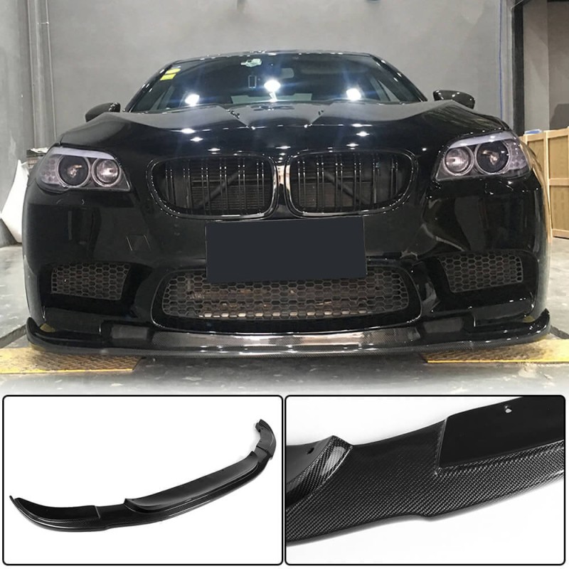 Накладка на передний бампер Lip V3 (для F10 M5, Карбон) для BMW 5 серия F-10/11/07 2010-2016 гг