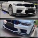 Накладка на передний бампер Карбон V1 (для M5 2017-2020) для BMW 5 серия G30/31