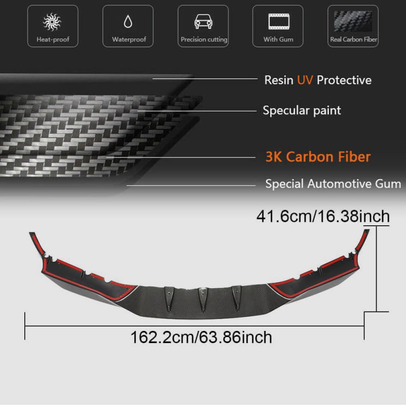 Передняя губа бампера FRP V5 (для M5 2017-2020) для BMW 5 серия G30/31 Передняя губа бампера FRP V5 (для M5 2017-2020) для BMW 5 серия G30/31