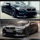 Накладка на передний бампер Карбон V1 (2017-2020 M-Sport) для BMW 5 серия G30/31