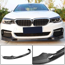 Накладка на передний бампер Карбон V2 (2017-2020 M-Sport) для BMW 5 серия G30/31